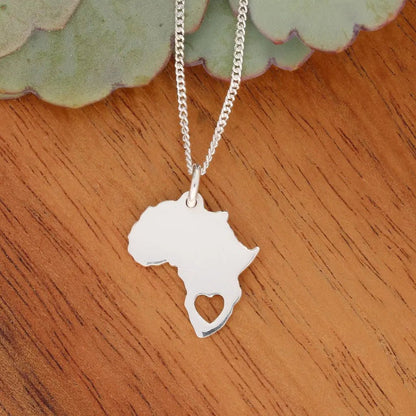 Buy your Heart of Africa: Africa Heart Cutout Necklace online now or in store at Forever Gems in Franschhoek, South Africa