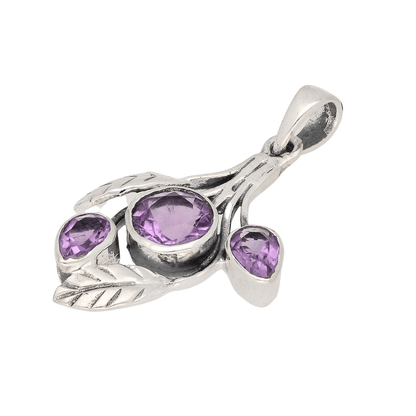 Buy your Leafy Charms: Amethyst Sterling Silver Pendant online now or in store at Forever Gems in Franschhoek, South Africa