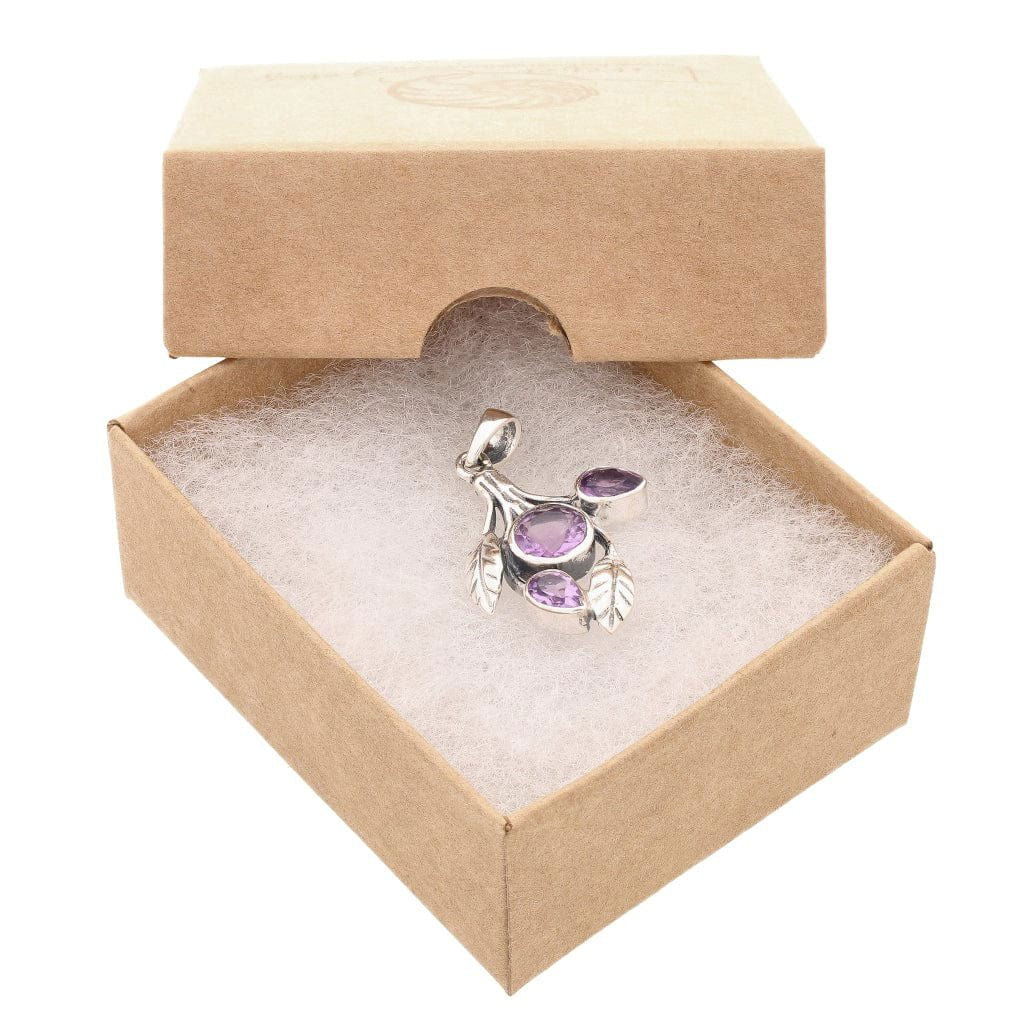 Buy your Leafy Charms: Amethyst Sterling Silver Pendant online now or in store at Forever Gems in Franschhoek, South Africa