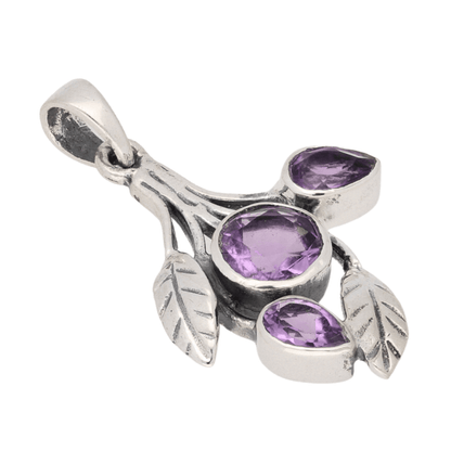 Buy your Leafy Charms: Amethyst Sterling Silver Pendant online now or in store at Forever Gems in Franschhoek, South Africa