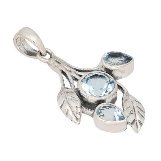 Buy your Leafy Charms: Blue Topaz Sterling Silver Pendant online now or in store at Forever Gems in Franschhoek, South Africa