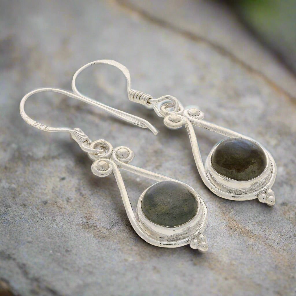 Buy your Mystic Labradorite Sterling Silver Earrings online now or in store at Forever Gems in Franschhoek, South Africa