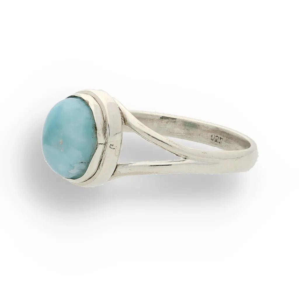 Buy your Oceanic Embrace: Oval Larimar Sterling Silver Ring online now or in store at Forever Gems in Franschhoek, South Africa