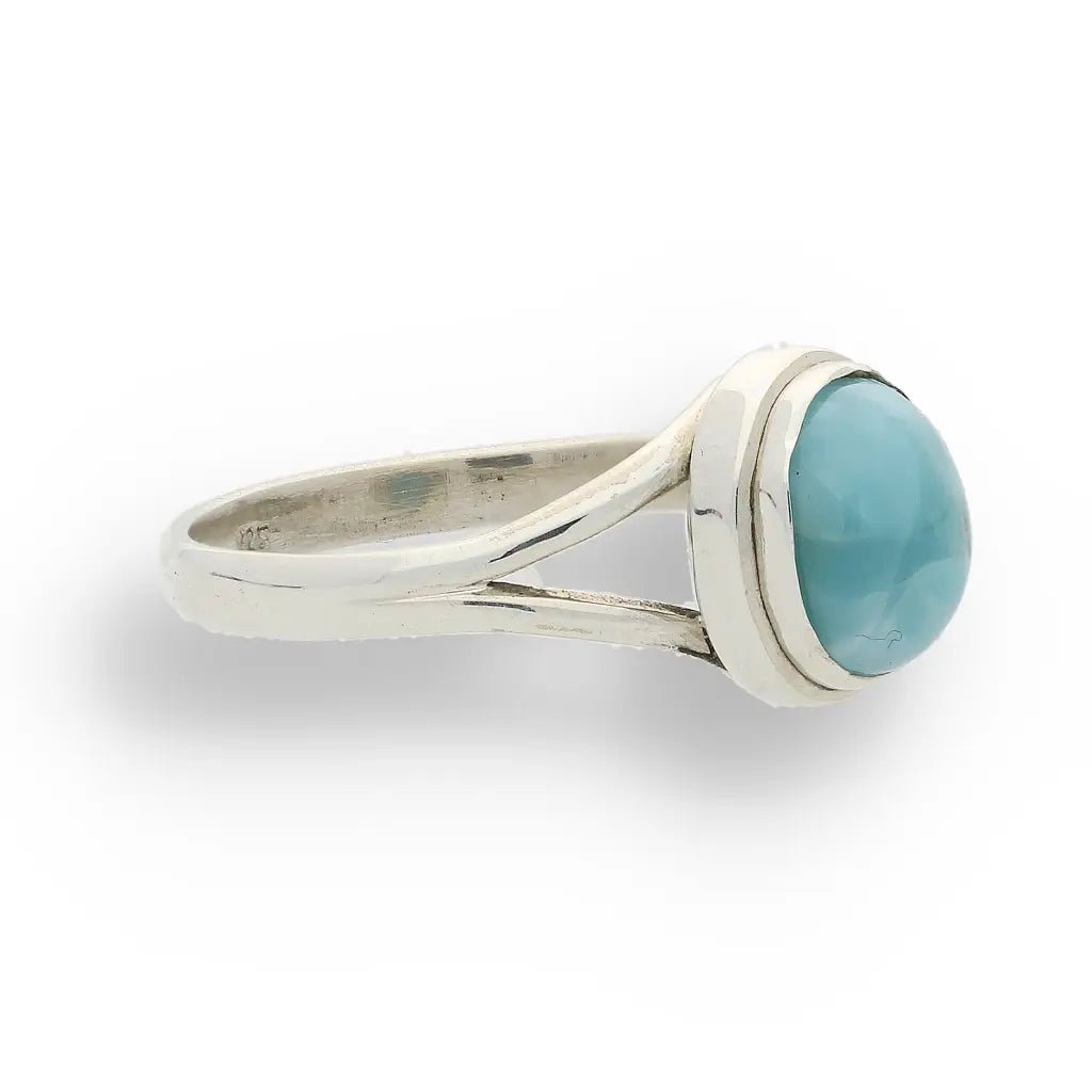 Buy your Oceanic Embrace: Oval Larimar Sterling Silver Ring online now or in store at Forever Gems in Franschhoek, South Africa