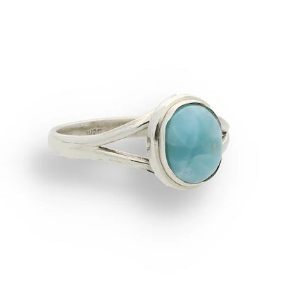 Buy your Oceanic Embrace: Oval Larimar Sterling Silver Ring online now or in store at Forever Gems in Franschhoek, South Africa