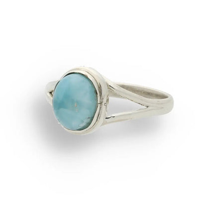 Buy your Oceanic Embrace: Oval Larimar Sterling Silver Ring online now or in store at Forever Gems in Franschhoek, South Africa