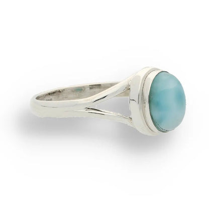 Buy your Oceanic Embrace: Oval Larimar Sterling Silver Ring online now or in store at Forever Gems in Franschhoek, South Africa