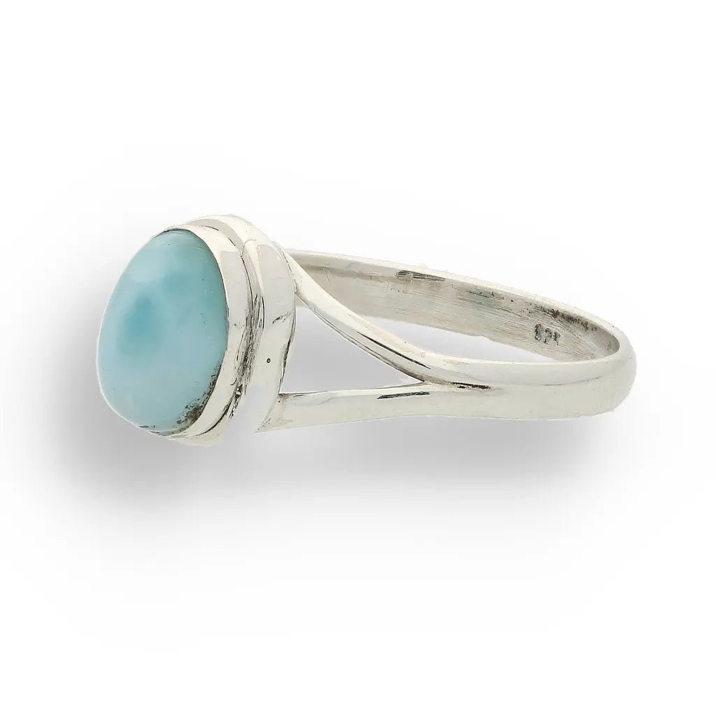 Buy your Oceanic Embrace: Oval Larimar Sterling Silver Ring online now or in store at Forever Gems in Franschhoek, South Africa