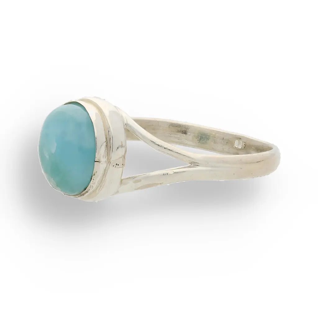 Buy your Oceanic Embrace: Oval Larimar Sterling Silver Ring online now or in store at Forever Gems in Franschhoek, South Africa