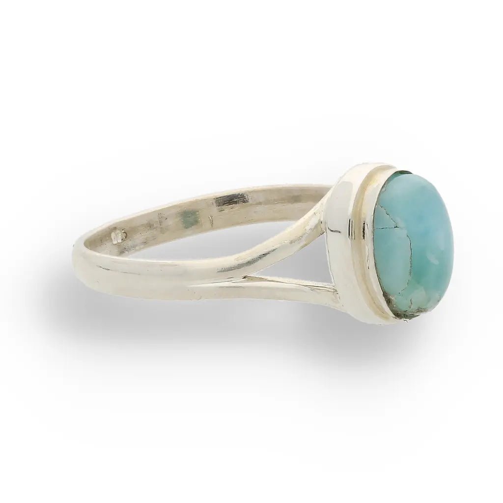 Buy your Oceanic Embrace: Oval Larimar Sterling Silver Ring online now or in store at Forever Gems in Franschhoek, South Africa