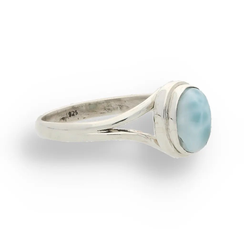 Buy your Oceanic Embrace: Oval Larimar Sterling Silver Ring online now or in store at Forever Gems in Franschhoek, South Africa