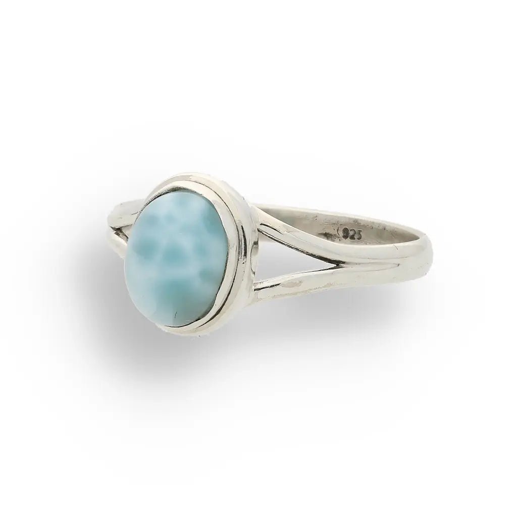 Buy your Oceanic Embrace: Oval Larimar Sterling Silver Ring online now or in store at Forever Gems in Franschhoek, South Africa