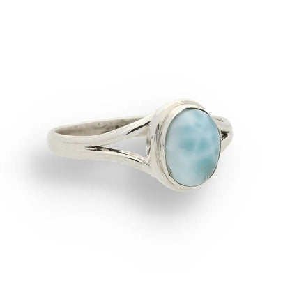 Buy your Oceanic Embrace: Oval Larimar Sterling Silver Ring online now or in store at Forever Gems in Franschhoek, South Africa