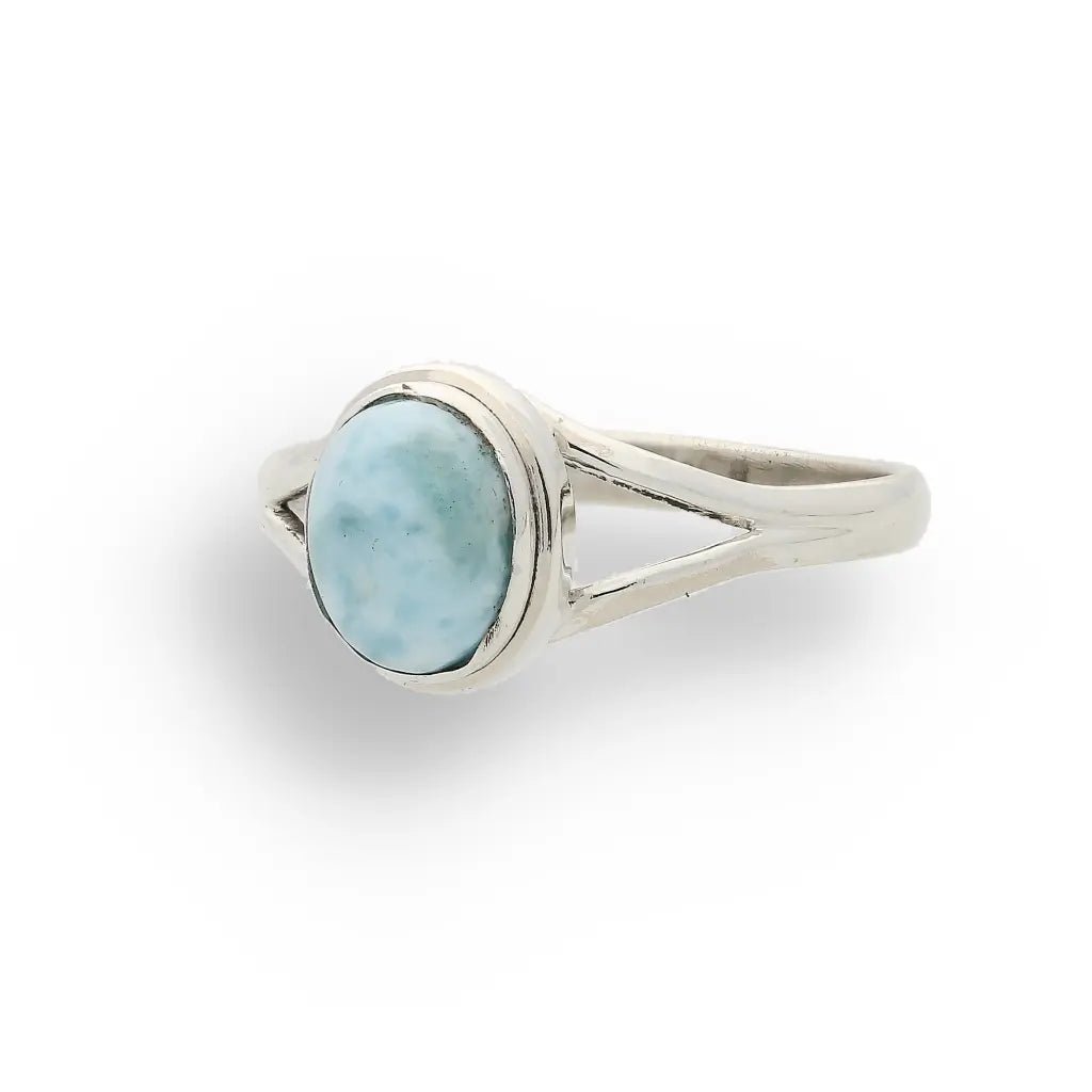 Buy your Oceanic Embrace: Oval Larimar Sterling Silver Ring online now or in store at Forever Gems in Franschhoek, South Africa