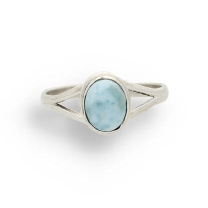 Buy your Oceanic Embrace: Oval Larimar Sterling Silver Ring online now or in store at Forever Gems in Franschhoek, South Africa