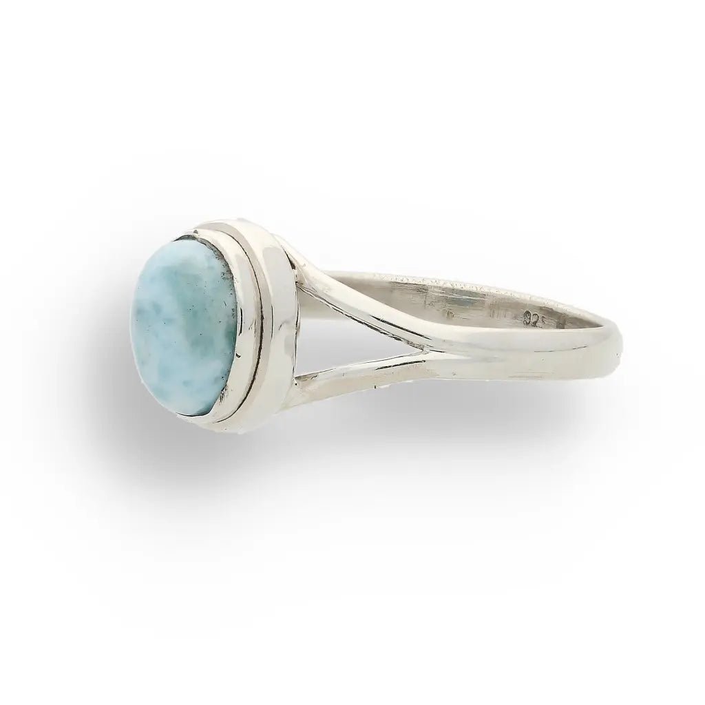 Buy your Oceanic Embrace: Oval Larimar Sterling Silver Ring online now or in store at Forever Gems in Franschhoek, South Africa