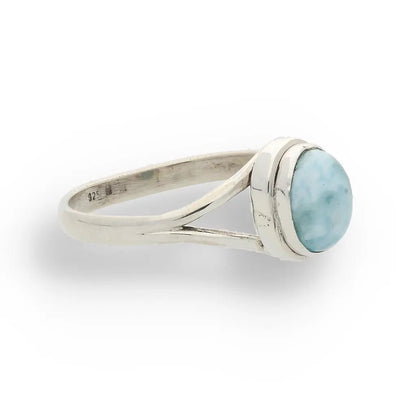 Buy your Oceanic Embrace: Oval Larimar Sterling Silver Ring online now or in store at Forever Gems in Franschhoek, South Africa