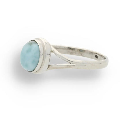 Buy your Oceanic Embrace: Oval Larimar Sterling Silver Ring online now or in store at Forever Gems in Franschhoek, South Africa