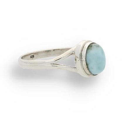 Buy your Oceanic Embrace: Oval Larimar Sterling Silver Ring online now or in store at Forever Gems in Franschhoek, South Africa