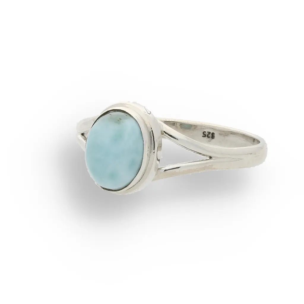 Buy your Oceanic Embrace: Oval Larimar Sterling Silver Ring online now or in store at Forever Gems in Franschhoek, South Africa