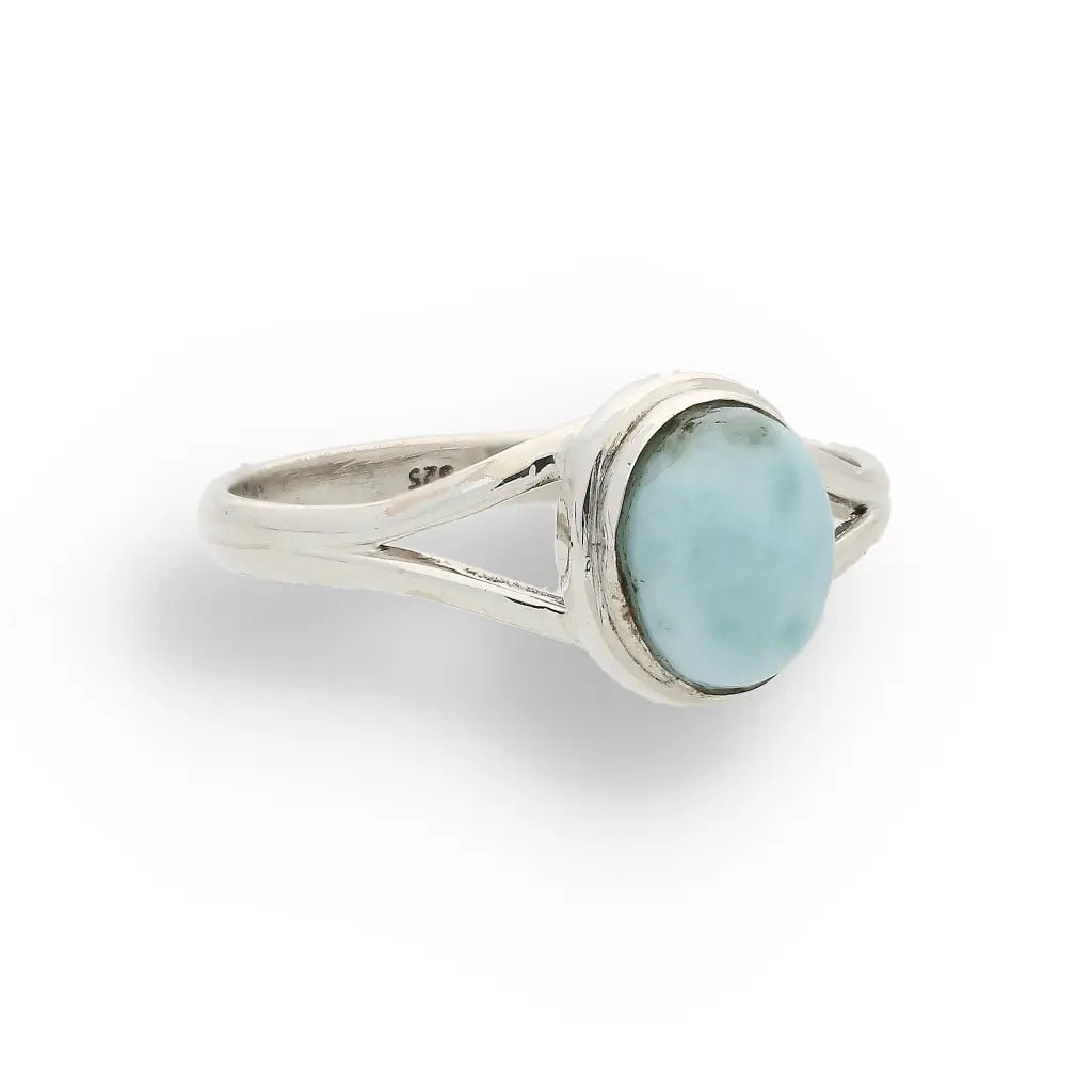 Buy your Oceanic Embrace: Oval Larimar Sterling Silver Ring online now or in store at Forever Gems in Franschhoek, South Africa