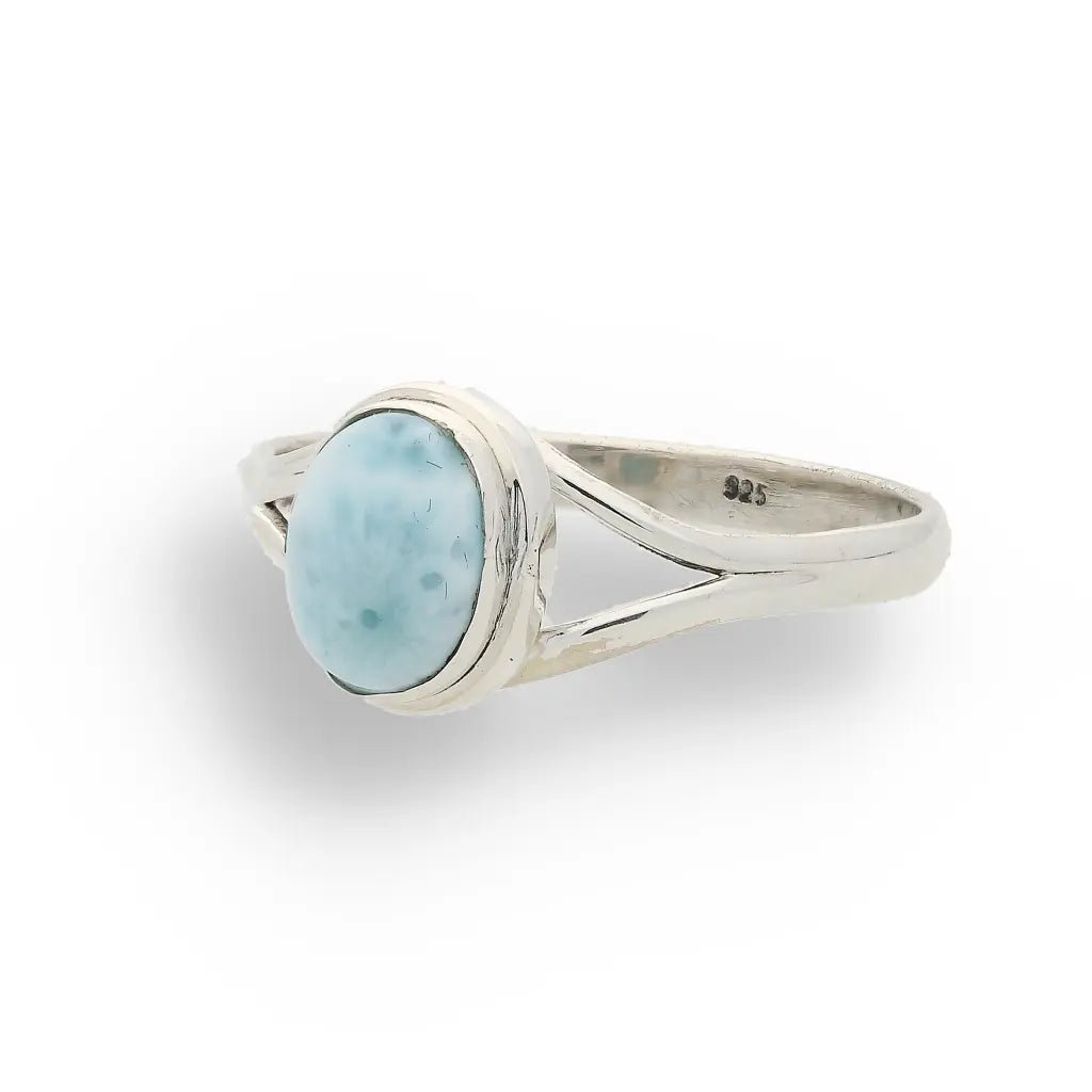 Buy your Oceanic Embrace: Oval Larimar Sterling Silver Ring online now or in store at Forever Gems in Franschhoek, South Africa