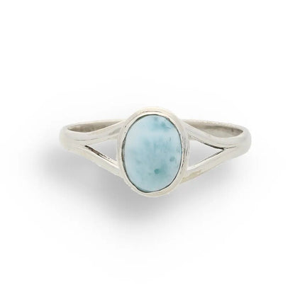 Buy your Oceanic Embrace: Oval Larimar Sterling Silver Ring online now or in store at Forever Gems in Franschhoek, South Africa