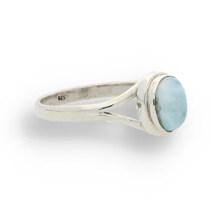 Buy your Oceanic Embrace: Oval Larimar Sterling Silver Ring online now or in store at Forever Gems in Franschhoek, South Africa