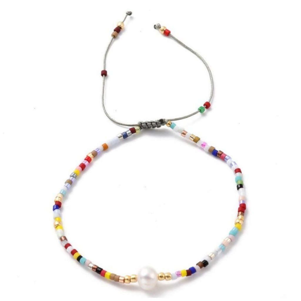 Buy your Pearl & Colourful Seed Bead Adjustable Bracelet online now or in store at Forever Gems in Franschhoek, South Africa