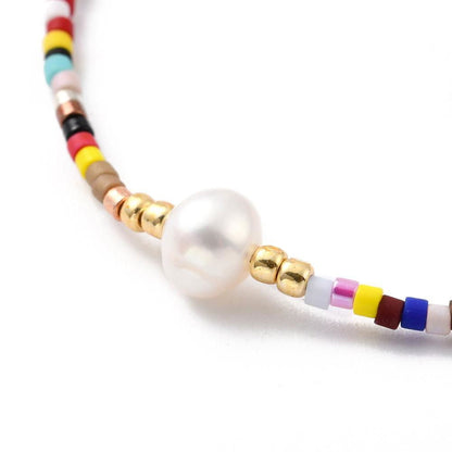 Buy your Pearl & Colourful Seed Bead Adjustable Bracelet online now or in store at Forever Gems in Franschhoek, South Africa