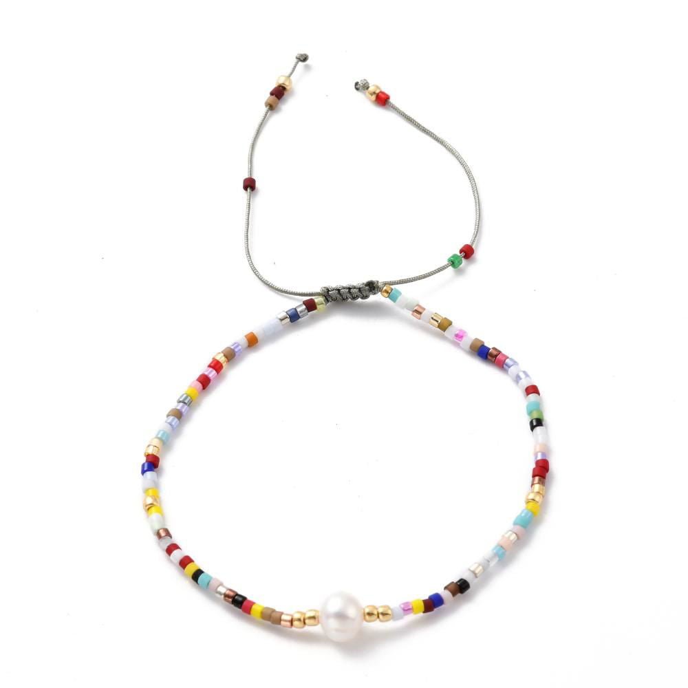 Buy your Pearl & Colourful Seed Bead Adjustable Bracelet online now or in store at Forever Gems in Franschhoek, South Africa