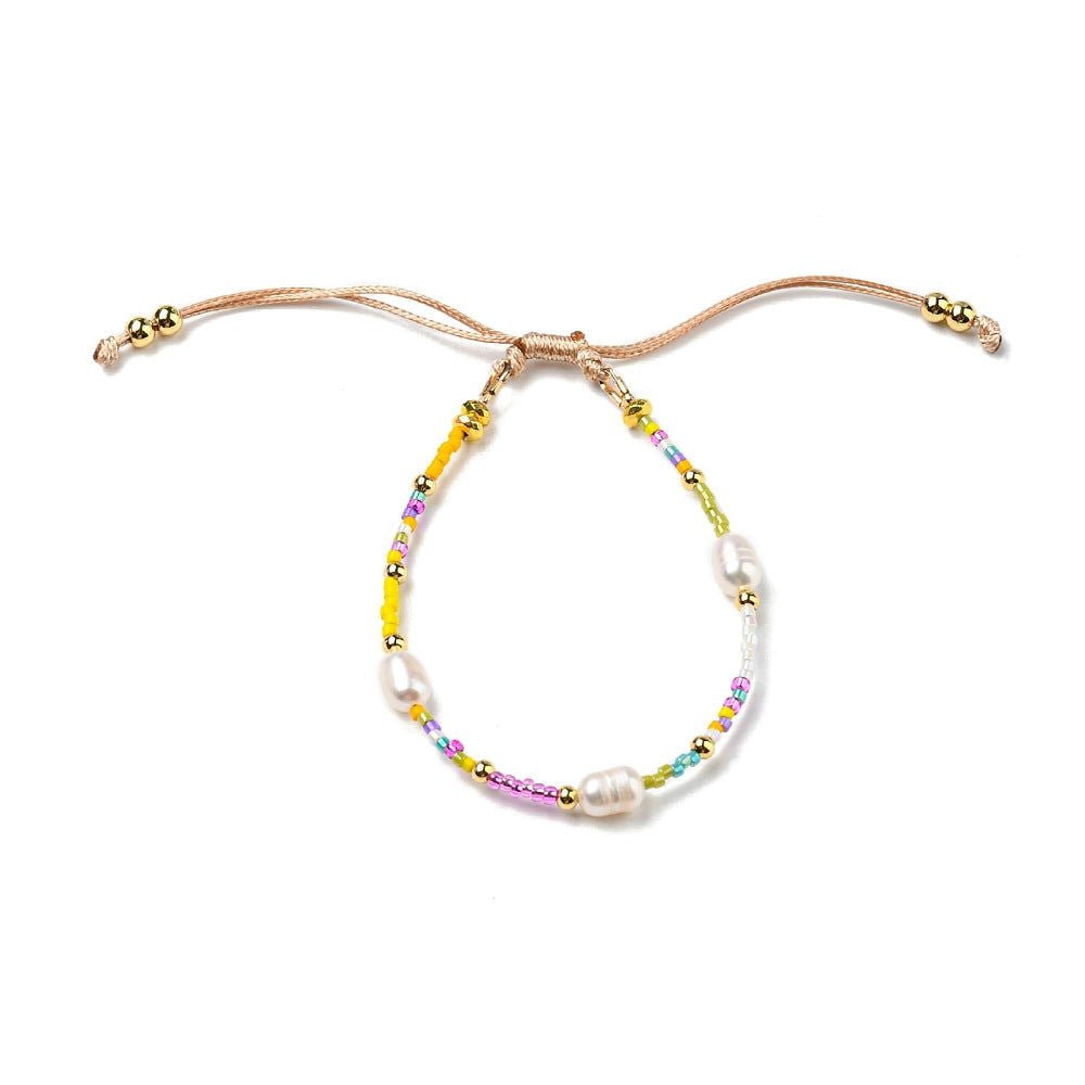 Buy your Pearl, Seed Bead & Brass Adjustable Bracelet online now or in store at Forever Gems in Franschhoek, South Africa