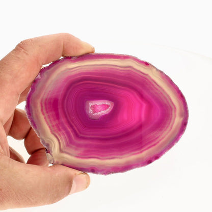 Buy your Vibrant Pink Agate Slice Wonder online now or in store at Forever Gems in Franschhoek, South Africa