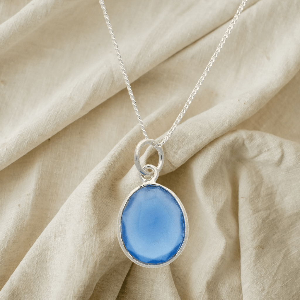 Buy your Radiant Reversible Blue Chalcedony Sterling Silver Necklace online now or in store at Forever Gems in Franschhoek, South Africa