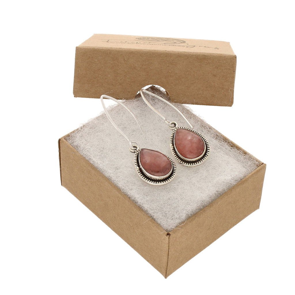 Buy your Rhodochrosite Sterling Silver Earrings online now or in store at Forever Gems in Franschhoek, South Africa