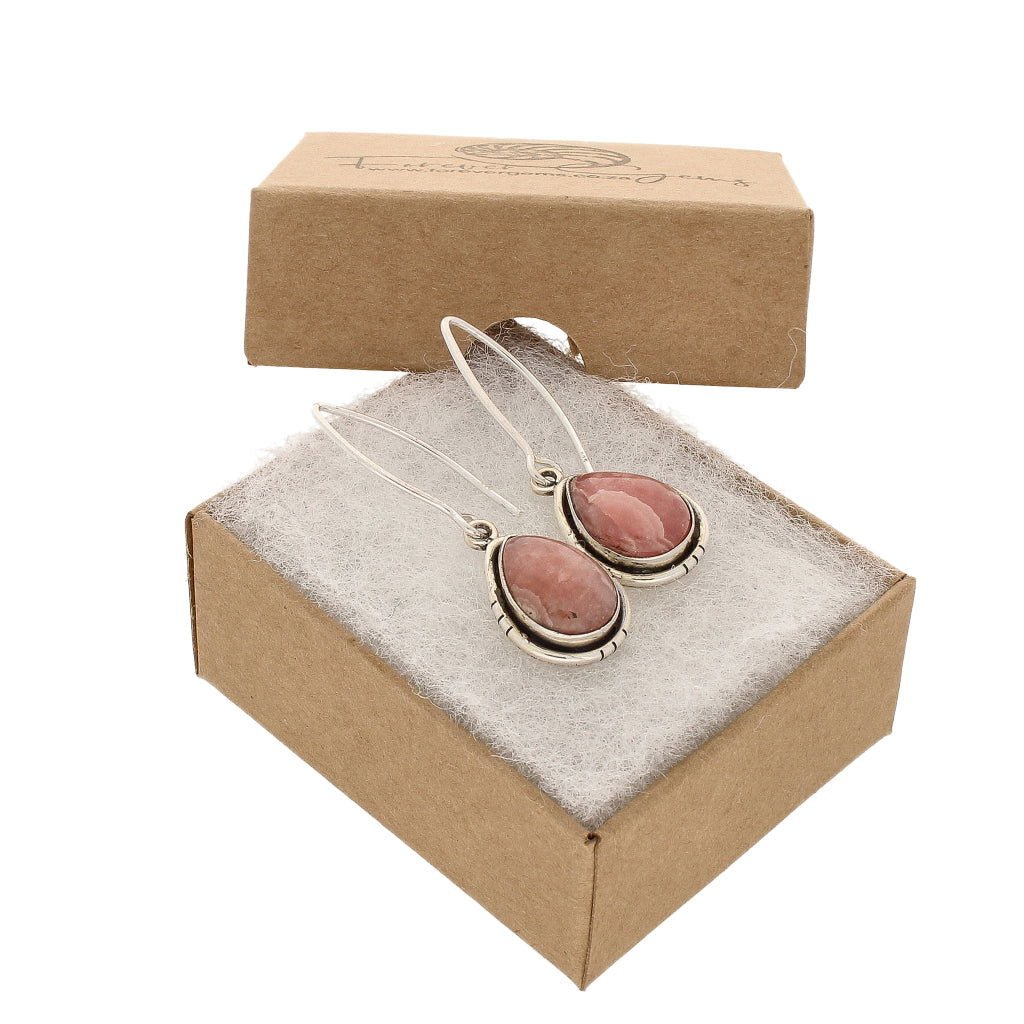 Buy your Rhodochrosite Sterling Silver Earrings online now or in store at Forever Gems in Franschhoek, South Africa