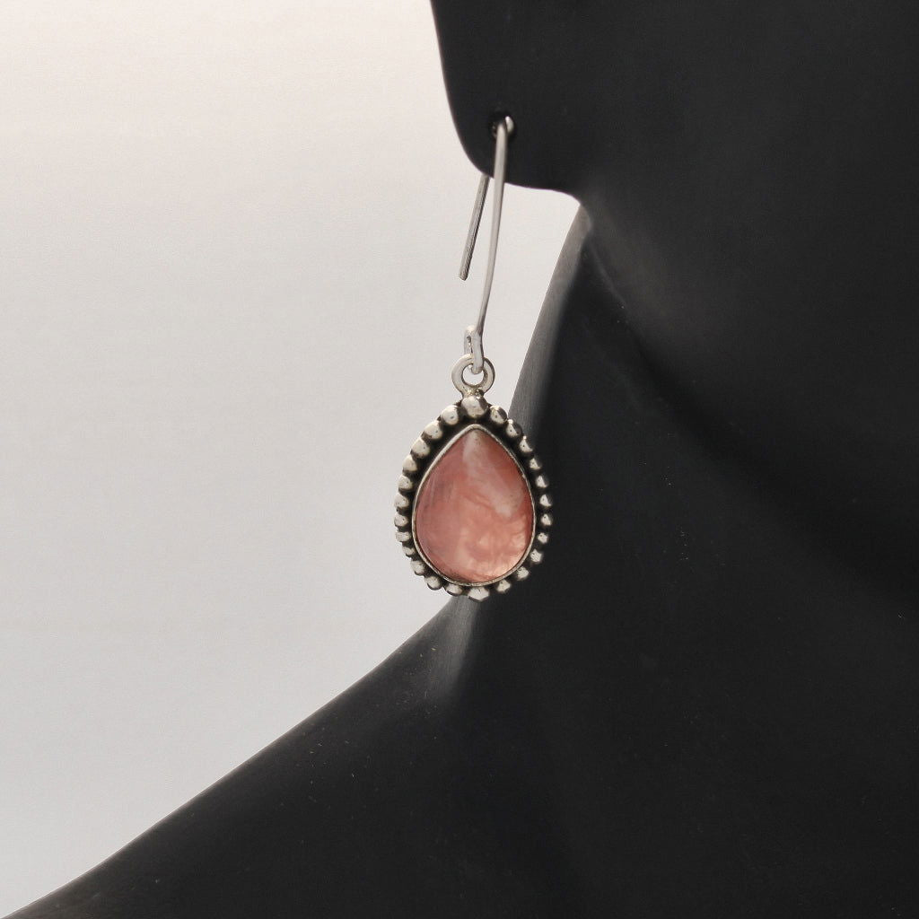 Buy your Rhodochrosite Sterling Silver Earrings online now or in store at Forever Gems in Franschhoek, South Africa