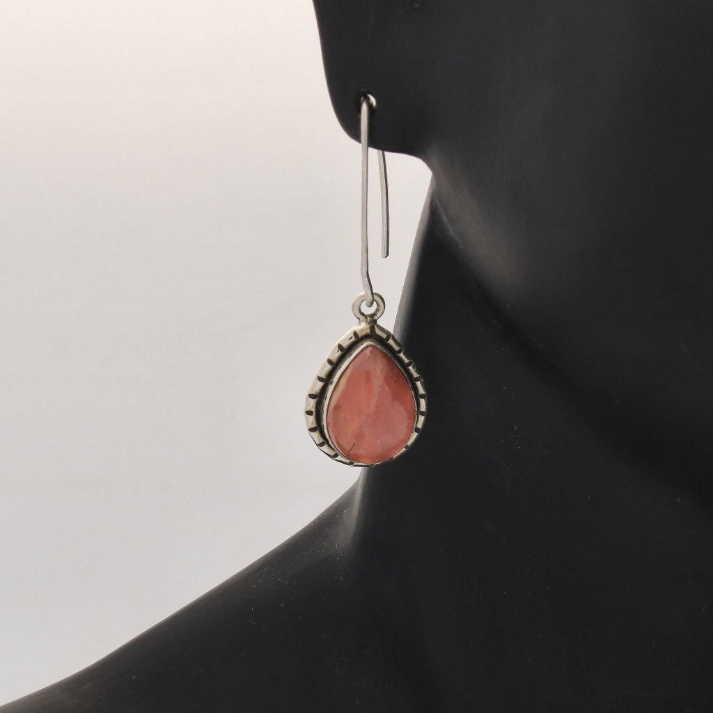 Buy your Rhodochrosite Sterling Silver Earrings online now or in store at Forever Gems in Franschhoek, South Africa