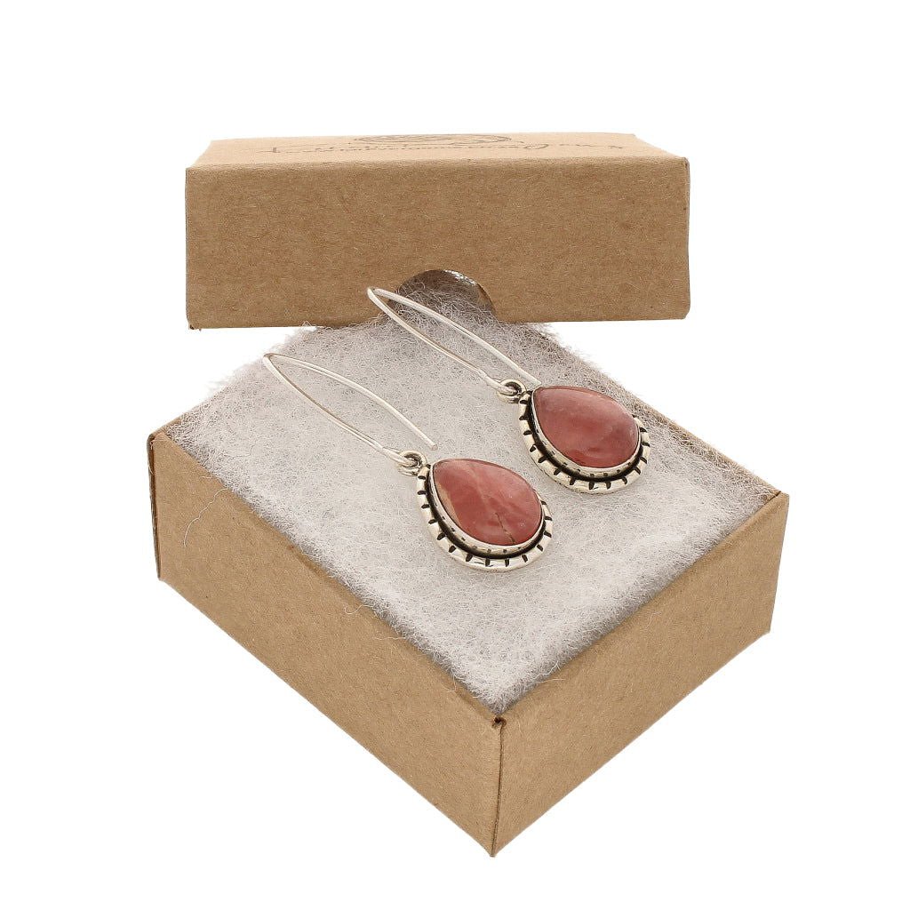 Buy your Rhodochrosite Sterling Silver Earrings online now or in store at Forever Gems in Franschhoek, South Africa