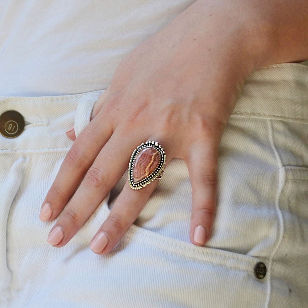 Buy your Rhodochrosite Sterling Silver Ring online now or in store at Forever Gems in Franschhoek, South Africa