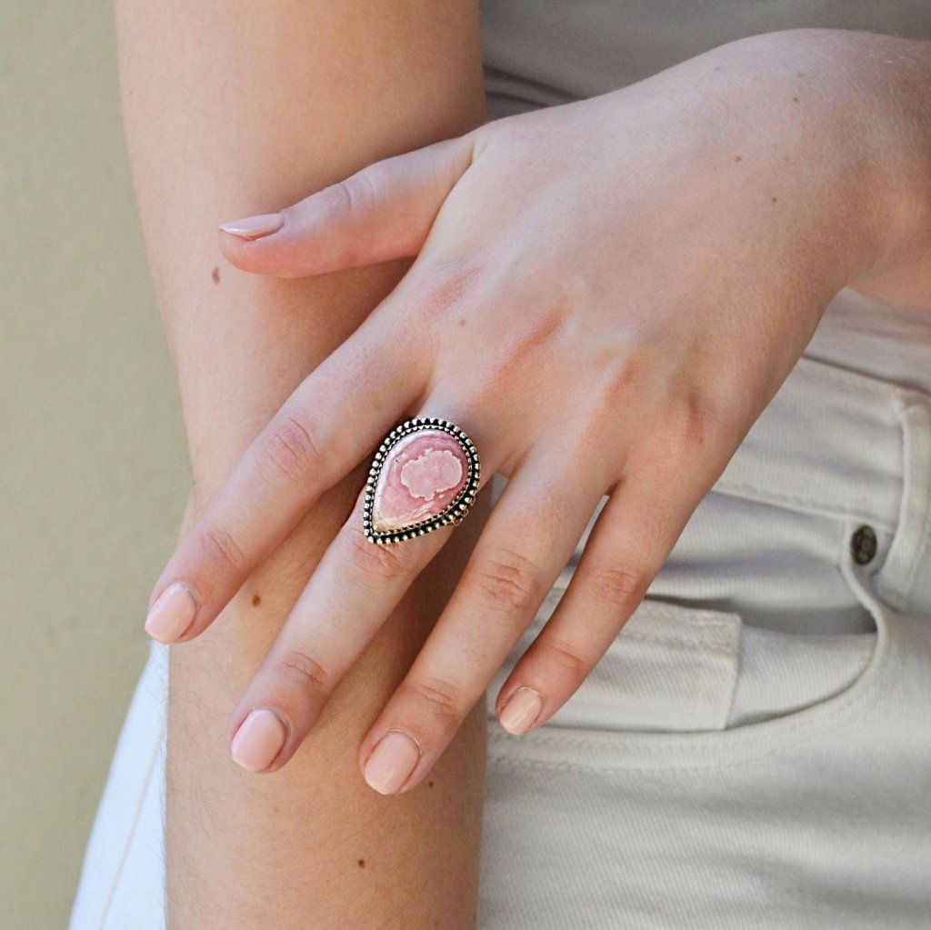 Buy your Rhodochrosite Sterling Silver Ring online now or in store at Forever Gems in Franschhoek, South Africa