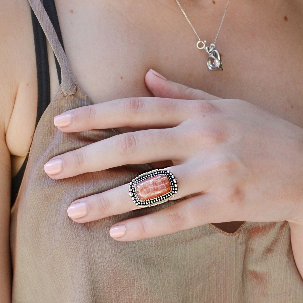 Buy your Rhodochrosite Sterling Silver Ring online now or in store at Forever Gems in Franschhoek, South Africa