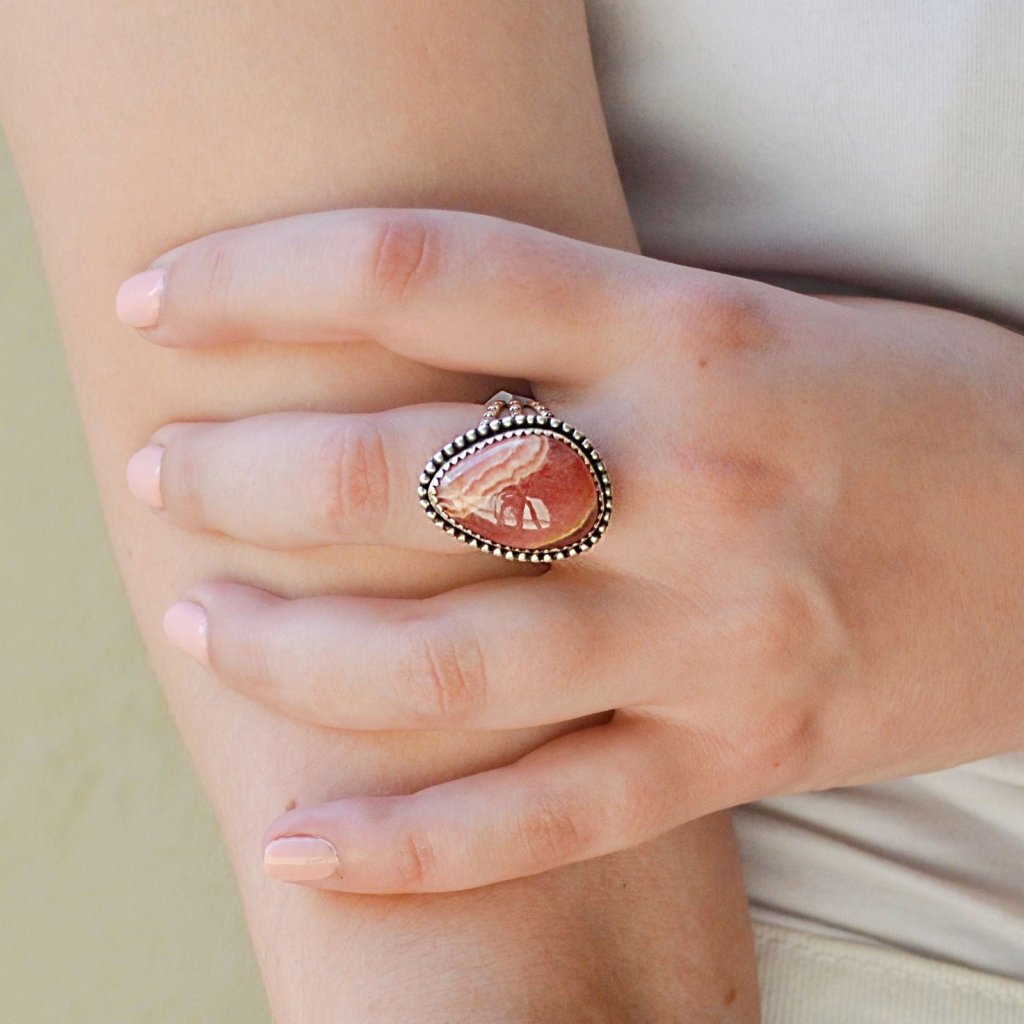 Buy your Rhodochrosite Sterling Silver Ring online now or in store at Forever Gems in Franschhoek, South Africa