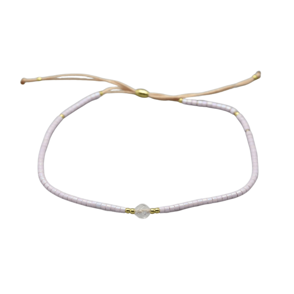 Buy your Rose Quartz & Seed Bead Adjustable Bracelet online now or in store at Forever Gems in Franschhoek, South Africa