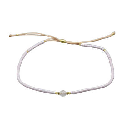 Buy your Rose Quartz & Seed Bead Adjustable Bracelet online now or in store at Forever Gems in Franschhoek, South Africa