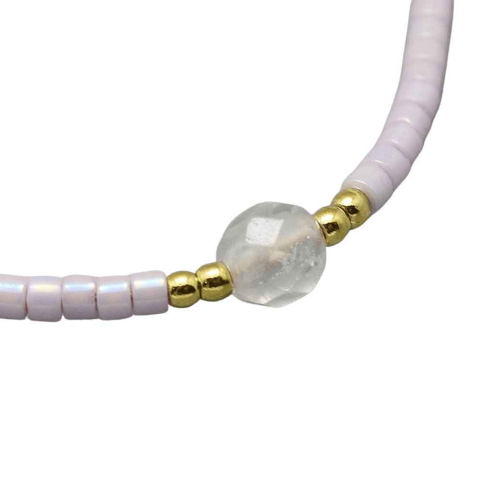 Buy your Rose Quartz & Seed Bead Adjustable Bracelet online now or in store at Forever Gems in Franschhoek, South Africa