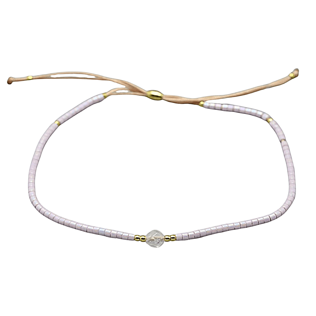 Buy your Rose Quartz & Seed Bead Adjustable Bracelet online now or in store at Forever Gems in Franschhoek, South Africa