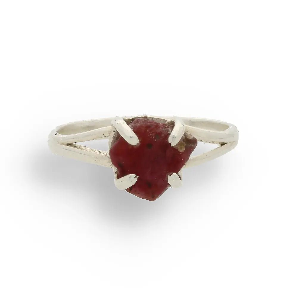 Buy your Rough Garnet Sterling Silver Ring online now or in store at Forever Gems in Franschhoek, South Africa