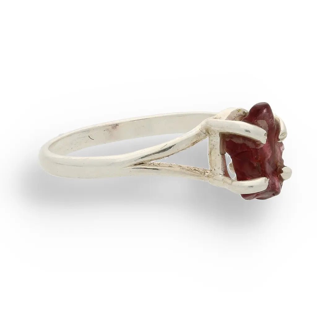 Buy your Rough Garnet Sterling Silver Ring online now or in store at Forever Gems in Franschhoek, South Africa