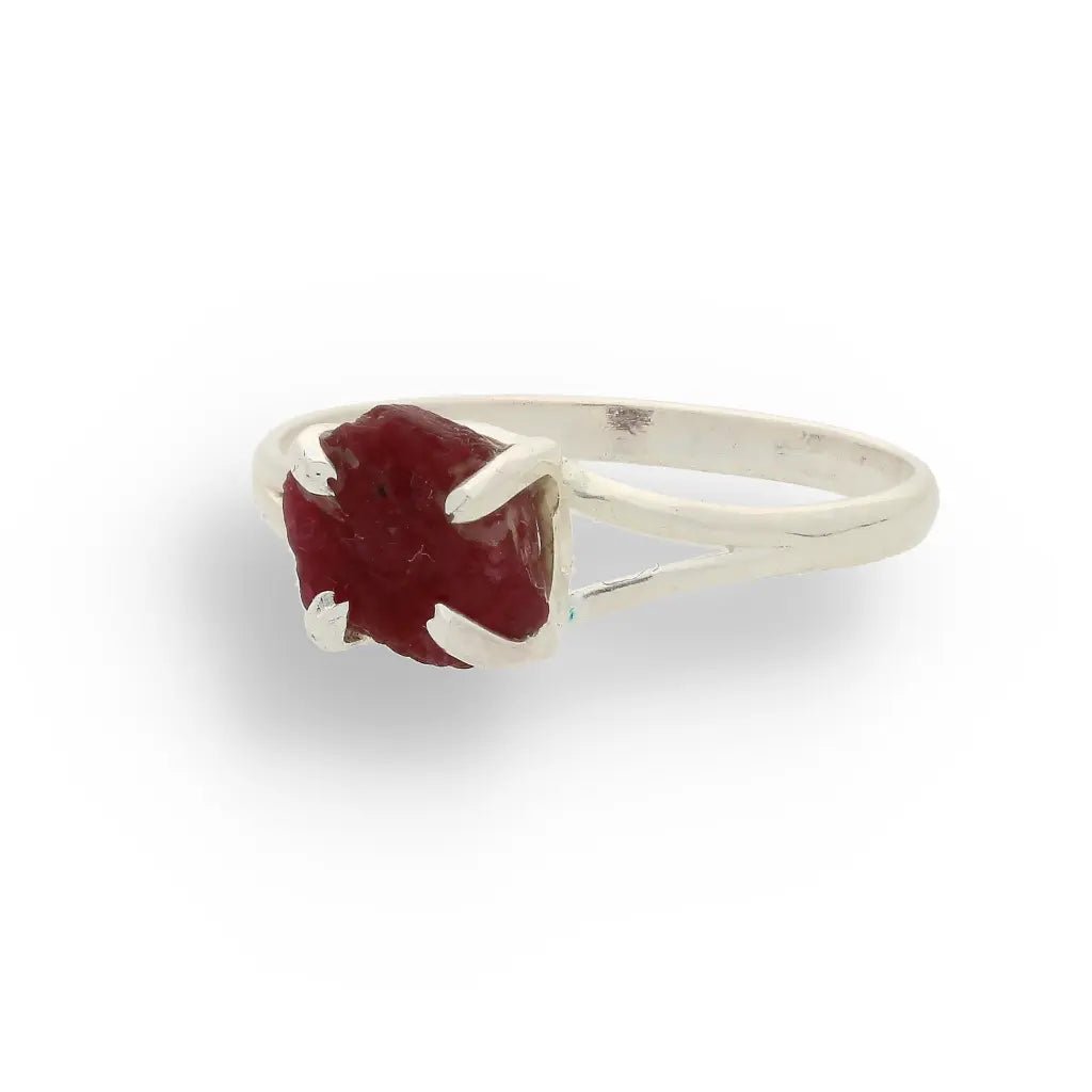 Buy your Rough Garnet Sterling Silver Ring online now or in store at Forever Gems in Franschhoek, South Africa